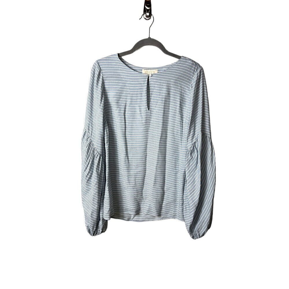 Etcetera long‎ sleeve striped blouse women’s size 4